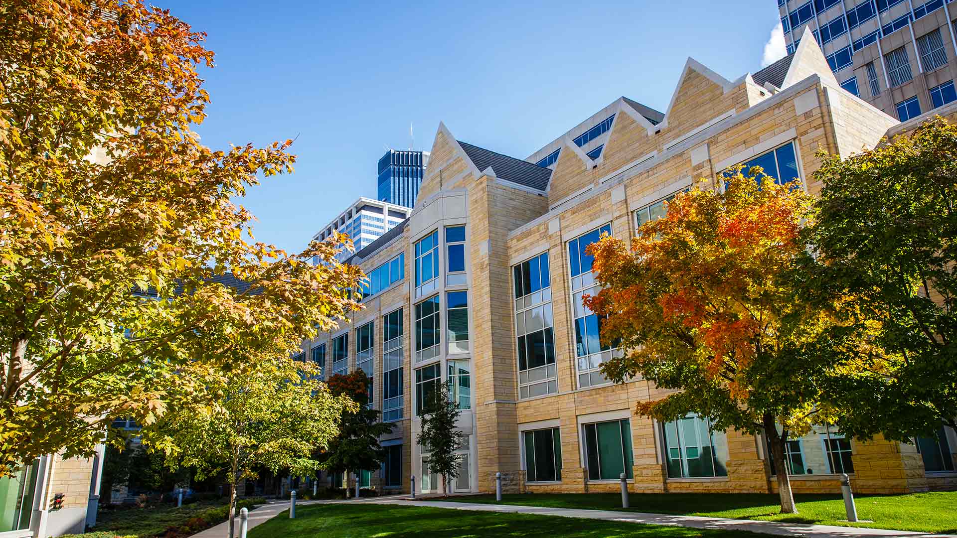Terrence Murphy Hall in the spring.